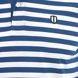 Numero Uno Striped Polo Collar Short Sleeves Cotton T-shirt image 5