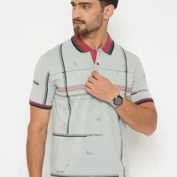 Duke Grey Blended Slim Fit Printed Polo T-Shirt-picture-22