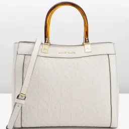 Anne Klein White Textured Handbag image 1