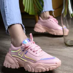 Shoetopia Kids Pink Casual Sneakers-picture-27