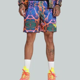 Puma Black Relaxed Fit Printed Sports Shorts image 1