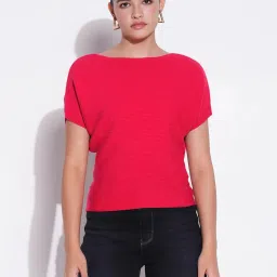 showoffff Showoff Red Regular Fit Tops image 1