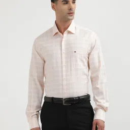 Tommy Hilfiger Yellow Cotton Regular Fit Checks Shirt image 1