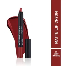 Half N Half Matte Lip Crayon 05 Deep Maroon - 3.5 gm image 1