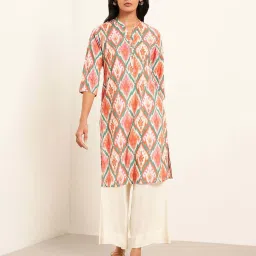 Rangmanch by Pantaloons Pink Printed Kurta image 1