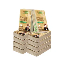 IMECO Bamboo Pocket Tissues 3-Ply Ultra-Soft & Hypoallergenic 10 Pulls, IMEPTCNP100 (Pack of 10) image 2
