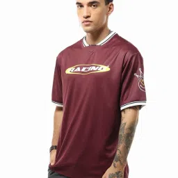 Bewakoof Red Relaxed Fit Printed T-Shirt image 1