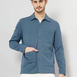 celio celio* Blue Regular Fit Oversized Shirt image 1
