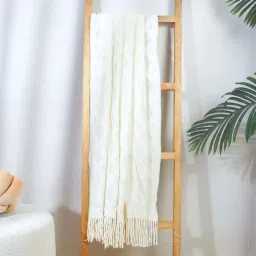 Mason Home Ivory Knitted Throw image 1