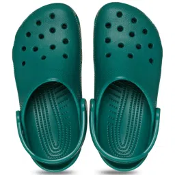 Crocs Men's Classic Emerald Green Back Strap Clogs image 1