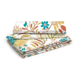 Layers Duracount Nature Yellow 225 TC Cotton King Bed Sheet with 2 Pillow Covers image 2