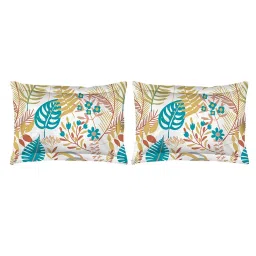 Layers Duracount Nature Yellow 225 TC Cotton King Bed Sheet with 2 Pillow Covers image 3