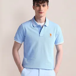 U.S. Polo Assn. Men Solid Polo Collar Cotton Slim Fit T-Shirt-picture-21