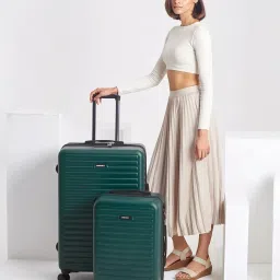 Assembly Green Textured Trolley Set of 2 - 20 inch & 28 inch image 1