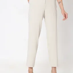Vero Moda Beige Slim Fit High Rise Pants image 1