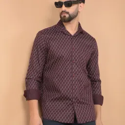 Crimsoune Club Wine Blended Slim Fit Self image 1