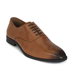 Louis Philippe Men's Brown Oxford Shoes image 2