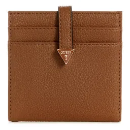 Guess Cognac Textured Laurel Tab Card Case image 1