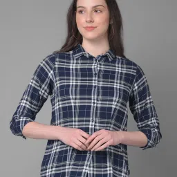 Crimsoune Club Navy Check Shirt image 1