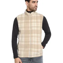 Octave Cream Regular Fit Checked Jacket image 1