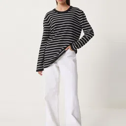 Happiness istanbul Women Striped Pullover image 3