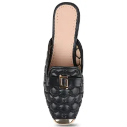 The White Pole Women's Black Mule Shoes image 3