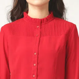 Marie Claire Red Regular Fit Shirt image 5