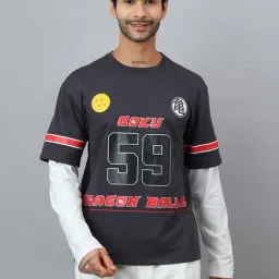 Free Authority Grey Solid Relaxed Fit T-Shirt-image-47