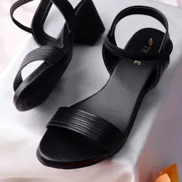 Trase Women's Black Ankle Strap Sandals image 1