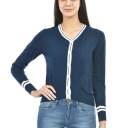 NUMERO UNO Navy Regular Fit Cardigan-image-84