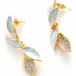 Sohi Gold Plated Designer Stud Earrings image 1