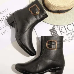 Shoetopia Kids Black Casual Boots image 1