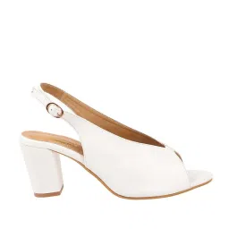 Shoetopia Kids White & Beige Back Strap Sandals image 1