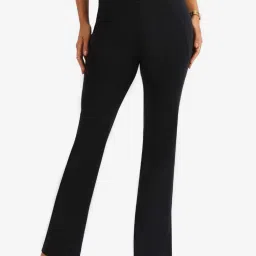 BlissClub Black Plain Mid Rise Pants image 1