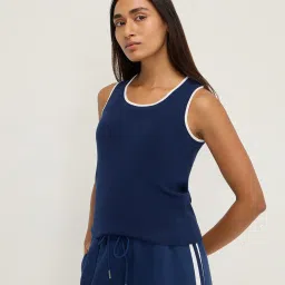 LOV by Westside Navy Solid Tank Top image 1