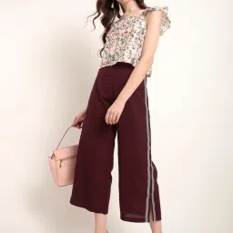 Rare Maroon High Rise Culottes image 5