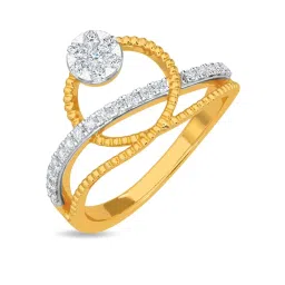 Kisna Diamond & Gold Jewellery Poesy 18k (750) Diamond & Gold Ring For Women image 1