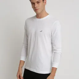 Crocodile White Cotton Regular Fit T-Shirt image 3