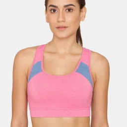 Zelocity by Zivame Pink Non Wired Padded Sports Bra image 1
