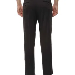 Van Heusen Black Mid Rise Solid Trousers image 2