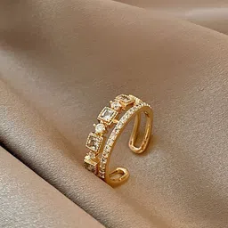 Just Lil Things Stone Studded Adjustable Finger Ring image 1