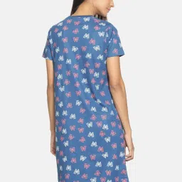 Kryptic Navy Printed Night Dress image 2