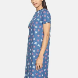 Kryptic Navy Printed Night Dress image 3