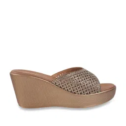 Metro Women's Antique Gold Casual Wedges image 1