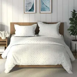 Nautica Raymarine Pepper Green Cotton 160 TC Double Bedsheet with 2 Pillow Covers & Comforter-picture-29