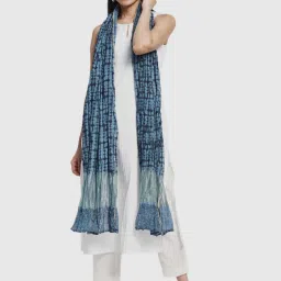 Fabindia Blue Tie & Dye Dupatta image 1
