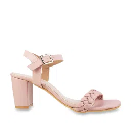 Mochi Women's Pink Ankle Strap Sandals image 1