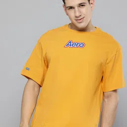 Aeropostale Men Brand Logo Drop-Shoulder Sleeves Pure Cotton T-shirt-picture-16