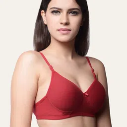 Lady Lyka Medium Coverage Lightly Padded Seamless Cotton T-Shirt Bra image 2
