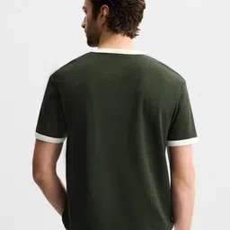 MISCHIEF MONKEY Men Solid Round Neck Cotton T-shirt image 4